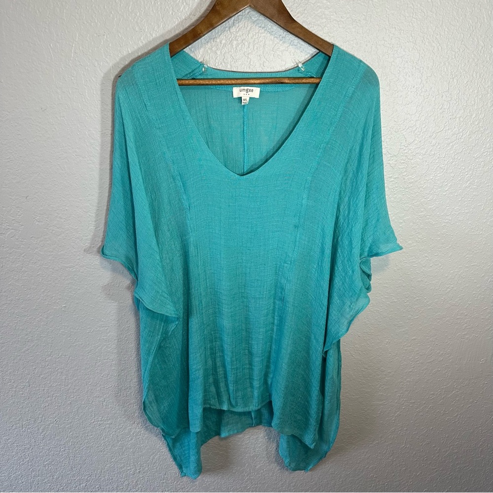 Umgee | Teal Swim Suit Cover Tunic Sz M/L